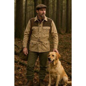 Vintage Bob Allen Shooting Hunting Jacket Skeet Trap Shot Adult Size 44 Made USA